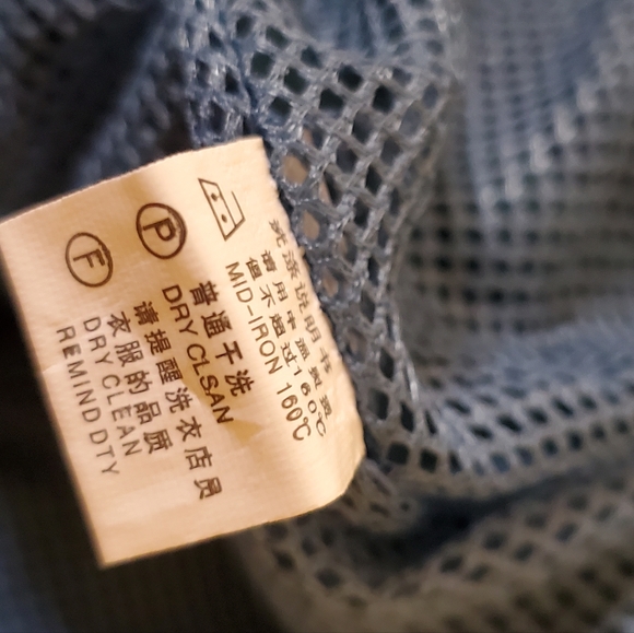 JINGPIN FUSHI | Women's teal argyle quilted texture fashion jacket. Size XS. - Picture 11 of 11